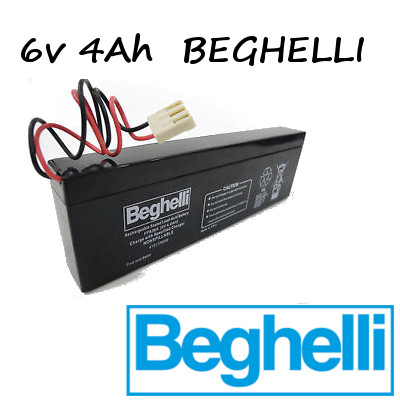 Batteria Piombo 6V 4 Ah per Emergenza Beghelli 8580